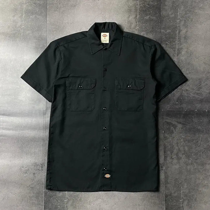 [BUNJANG] Dickies Vintage Black Short Sleeve Work Shirt / DICKIES 디키즈 빈티지 블랙 반팔 워크 셔츠 A00938