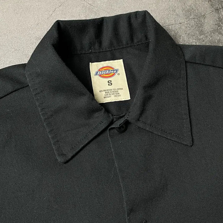 [BUNJANG] Dickies Vintage Black Short Sleeve Work Shirt / DICKIES 디키즈 빈티지 블랙 반팔 워크 셔츠 A00938