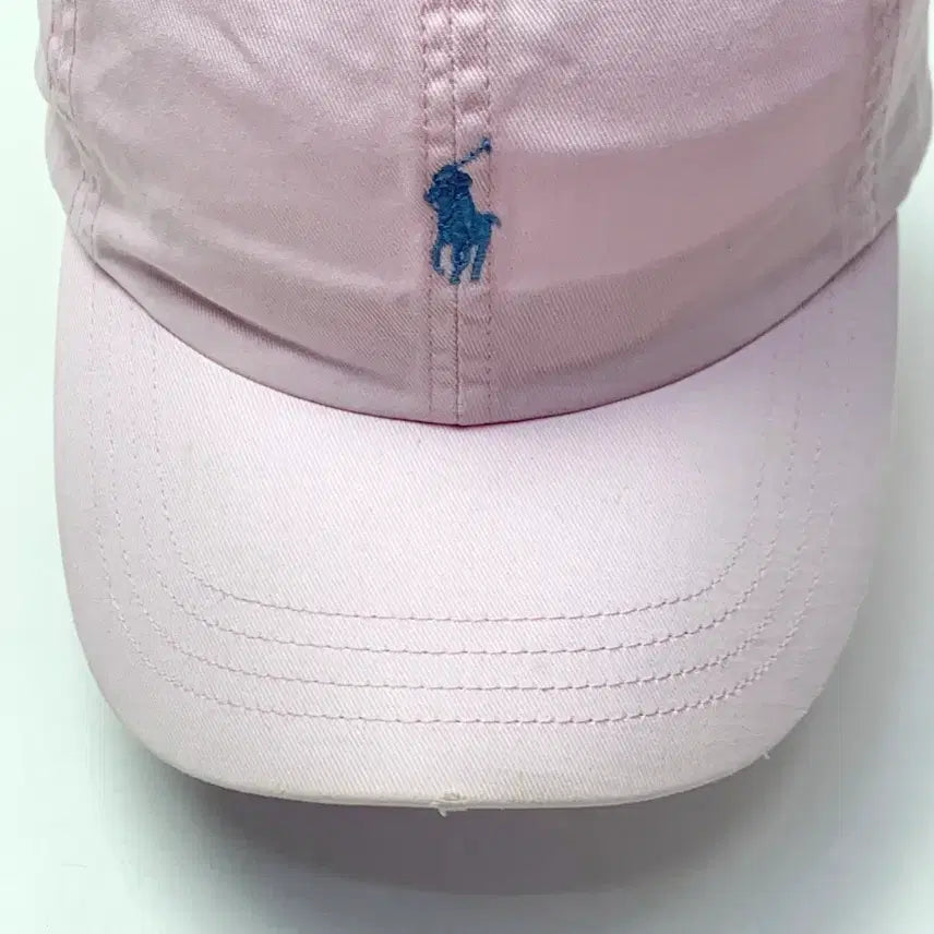[BUNJANG] Polo Ralph Lauren Light Pink Leather Strap Ball Cap / [OS/정품] 폴로 랄프로렌 연핑크 가죽스트랩 볼캡 모자