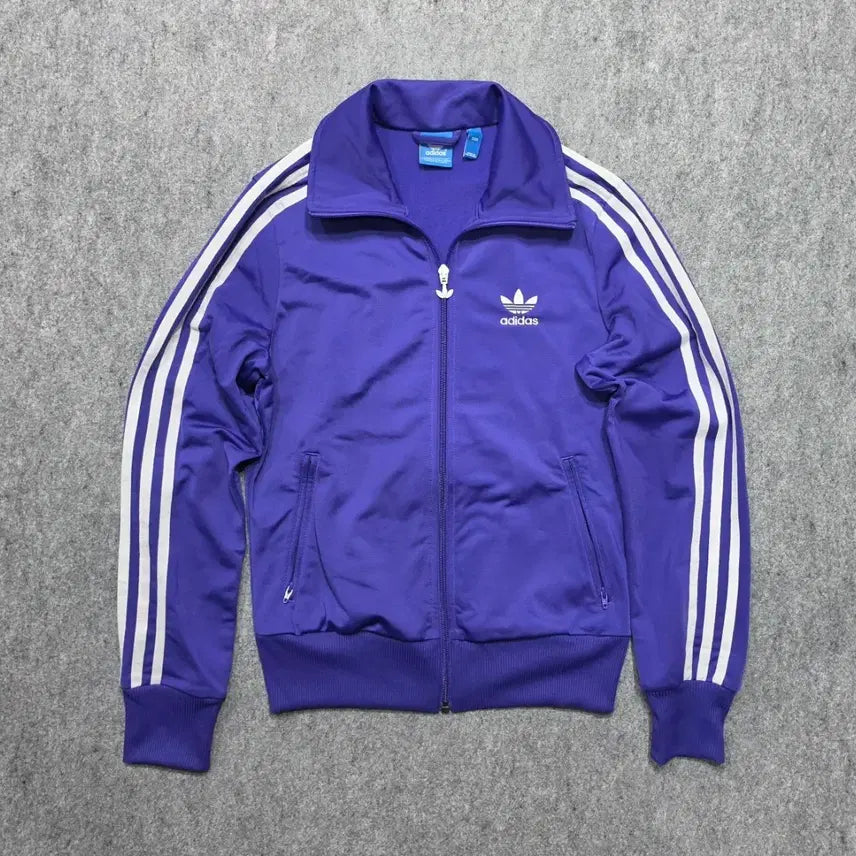[BUNJANG] Adidas Firebird Big Logo Track Jacket Purple 90 / 아디다스 파이어버드 백 빅로고 퍼플 보라 져지 90