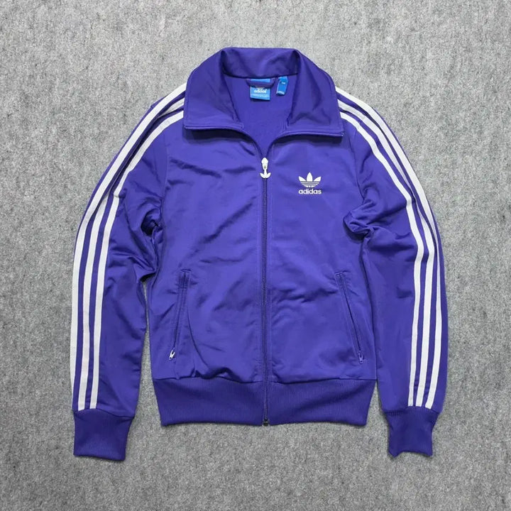 [BUNJANG] Adidas Firebird Big Logo Track Jacket Purple 90 / 아디다스 파이어버드 백 빅로고 퍼플 보라 져지 90