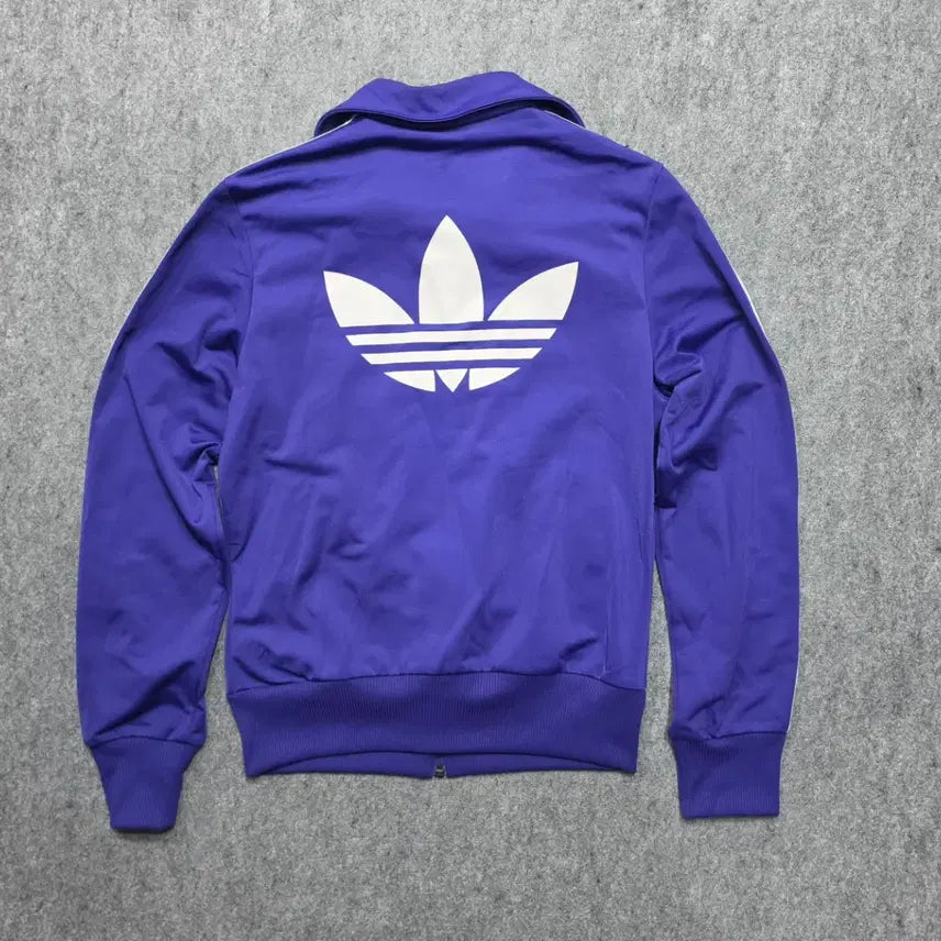 [BUNJANG] Adidas Firebird Big Logo Track Jacket Purple 90 / 아디다스 파이어버드 백 빅로고 퍼플 보라 져지 90