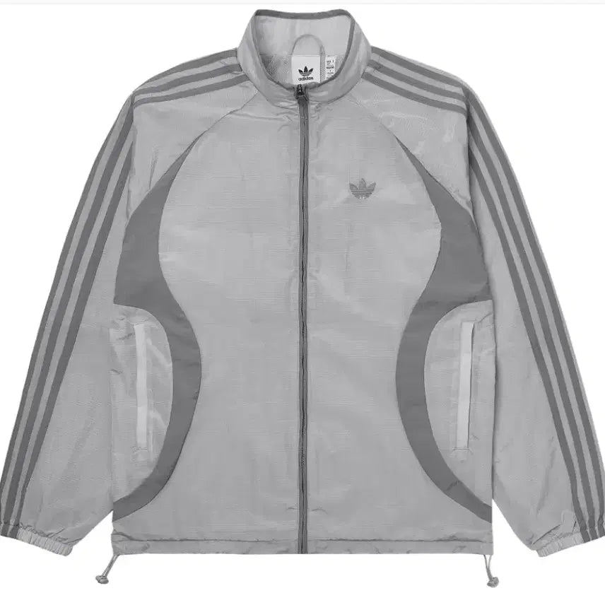 [BUNJANG] Adidas 2000s Woven Track Top Grey Windbreaker / 아디다스 2000s 우븐 트랙탑 그레이 바람막이