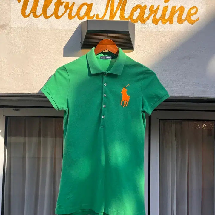 [BUNJANG] Ralph Lauren Big Pony Polo Shirt (Green/Orange) / 랄프로렌 빅포니 PK 셔츠 M
