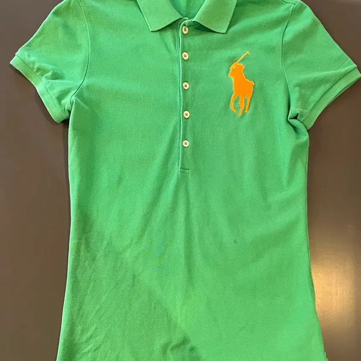 [BUNJANG] Ralph Lauren Big Pony Polo Shirt (Green/Orange) / 랄프로렌 빅포니 PK 셔츠 M