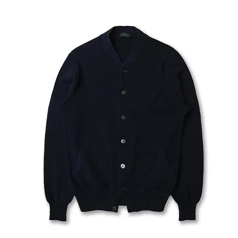[BUNJANG] Zanone Navy Cotton Knit A1 Jacket / 자노네 [Zanone] 네이비 코튼 니트 이태리 A1 자켓