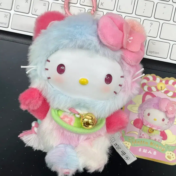 [BUNJANG] Sanrio Pochacco Blessing Kitty Kibou Keyring Plush Doll / 산리오 야옹이 축복 키티 키부부 키링 인형