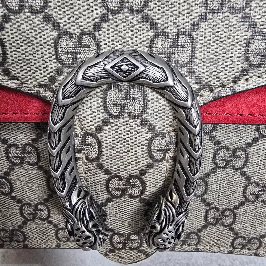 [BUNJANG] Gucci Dionysus Red Suede Chain Mini Shoulder Bag / 구찌 디오니소스 레드 체인백