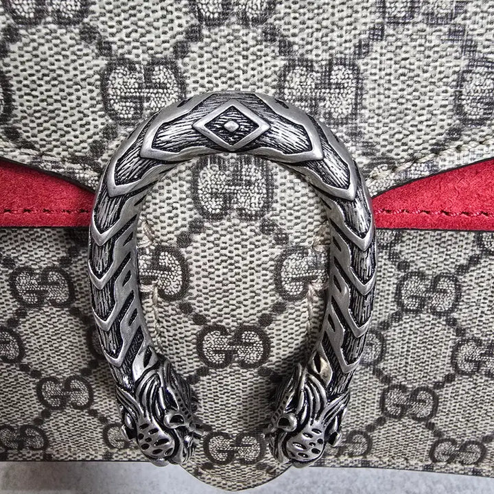 [BUNJANG] Gucci Dionysus Red Suede Chain Mini Shoulder Bag / 구찌 디오니소스 레드 체인백