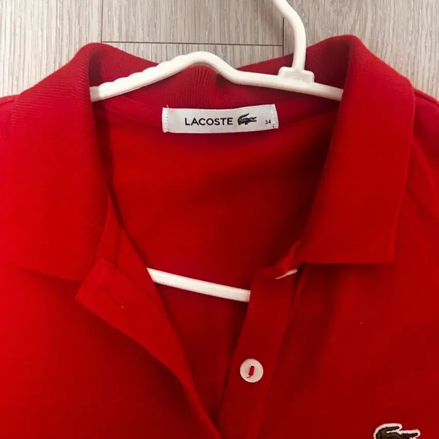 [BUNJANG] Lacoste Red Pique Dress / 라코스테 레드 피케 원피스