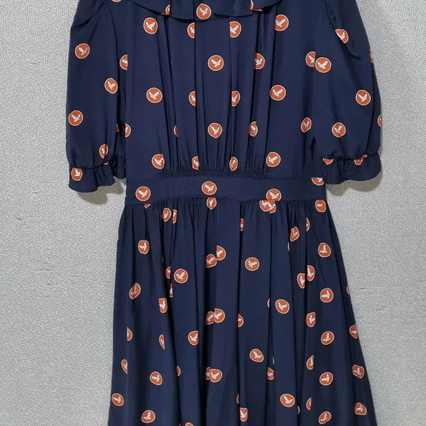 [BUNJANG] Jill Stuart Navy Pattern Short Sleeve Dress / XS (44) 질스튜어트 네이비 패턴 반팔 원피스