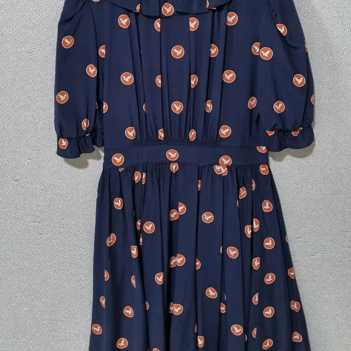 [BUNJANG] Jill Stuart Navy Pattern Short Sleeve Dress / XS (44) 질스튜어트 네이비 패턴 반팔 원피스