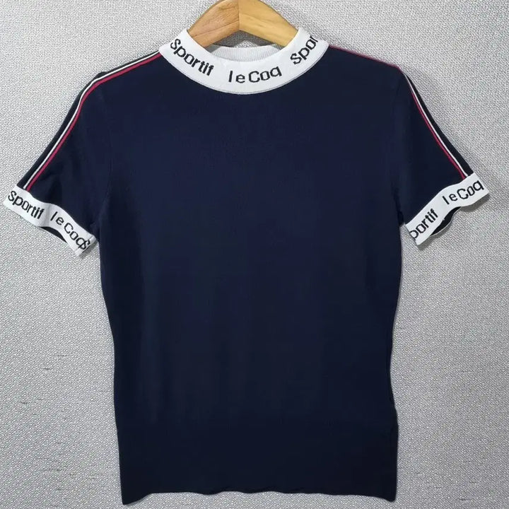 [BUNJANG] le coq sportif Navy Mock Neck Short Sleeve T-Shirt / S (55) 르꼬끄 네이비 반목 반팔티