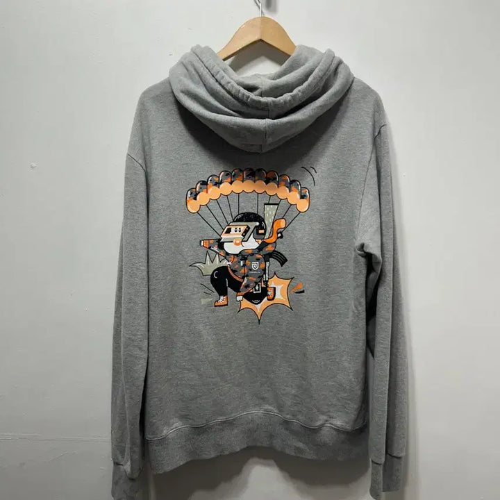 [BUNJANG] PUBG Battlegrounds Collaboration Grey Hoodie / 펍지 배틀그라운드 콜라보 회색 후드티 F