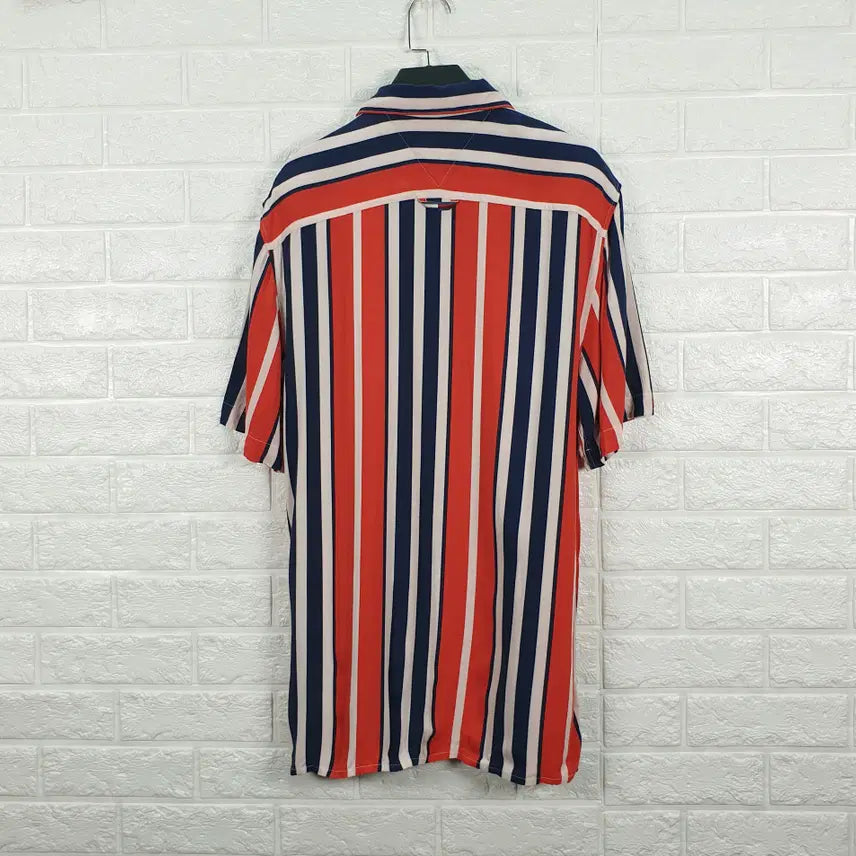 [BUNJANG] Tommy Hilfiger Striped Short Sleeve Shirt / [95]타미힐피거 스트라이프 반팔 셔츠