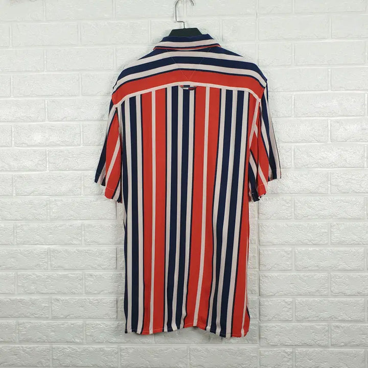 [BUNJANG] Tommy Hilfiger Striped Short Sleeve Shirt / [95]타미힐피거 스트라이프 반팔 셔츠