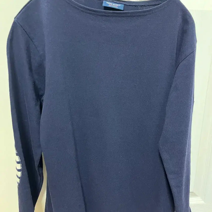[BUNJANG] Saint James Navy Elbow Patch Long Sleeve T-Shirt / 세인트제임스 네이비 엘보 패치 긴팔 티셔츠