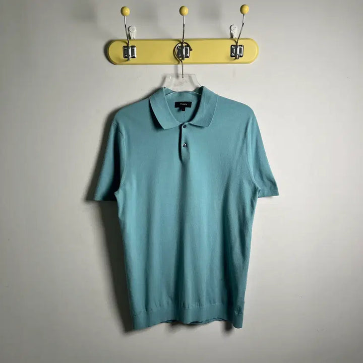 [BUNJANG] Theory Mint Knit Short Sleeve Polo Shirt S / Theory 띠어리 민트 니트 반팔 폴로 셔츠 S