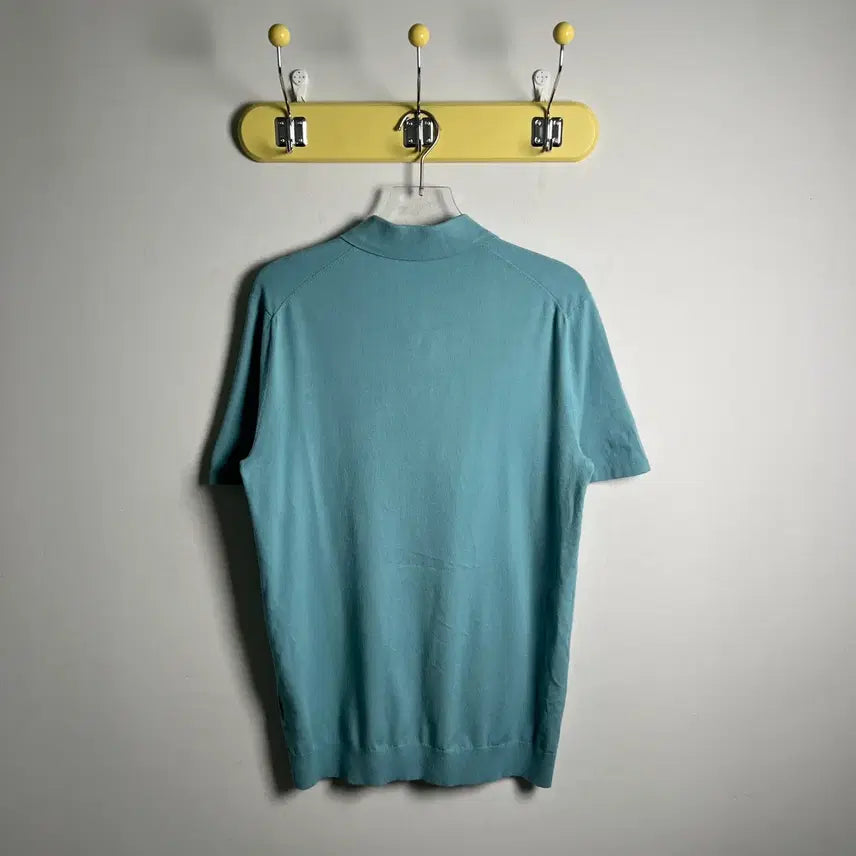 [BUNJANG] Theory Mint Knit Short Sleeve Polo Shirt S / Theory 띠어리 민트 니트 반팔 폴로 셔츠 S