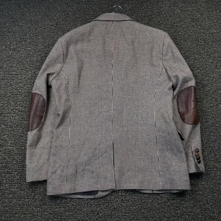 [BUNJANG] Beanpole Wood Button Elbow Patch Houndstooth Blazer Jacket / 빈폴 우드버튼 엘보우패치 하운드투스 블레이저 자켓