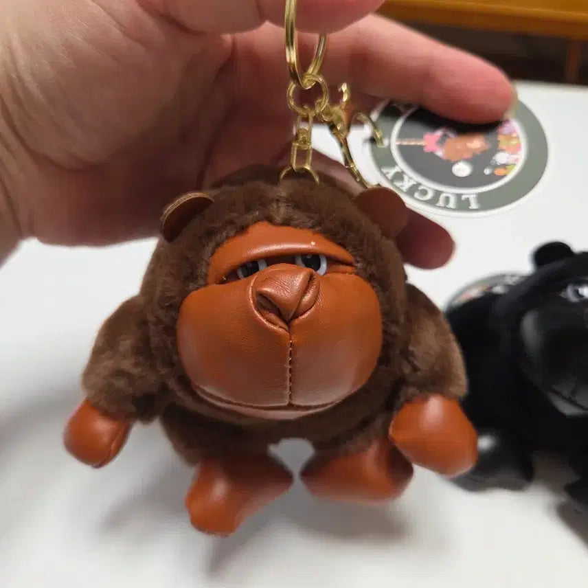 [BUNJANG] Gorilla Plush Keychain Brown/Black / 고릴라 인형 키링 브라운/블랙