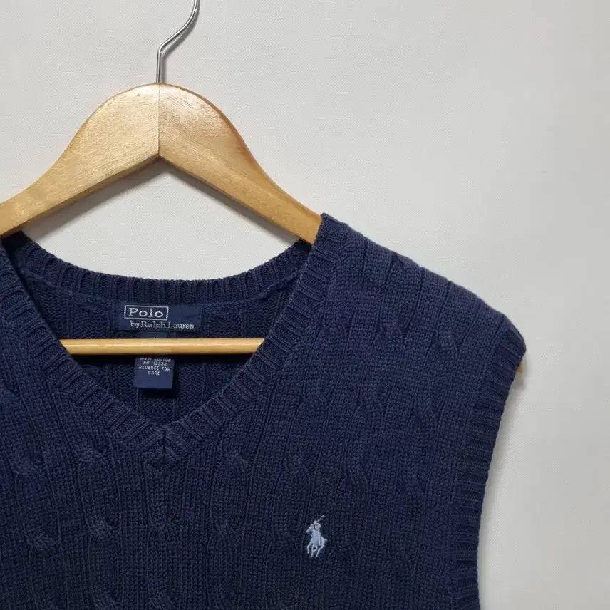 [BUNJANG] Polo Ralph Lauren Cable Knit Vest L / 폴로 랄프로렌 케이블 니트 베스트 L