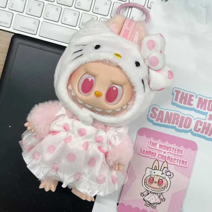 [BUNJANG] Pop Mart Sanrio Labubu Collaboration Kitty Kibubu Keyring Plush / 팝마트 산리오 라부부 콜라보 키티 키부부 키링 인형