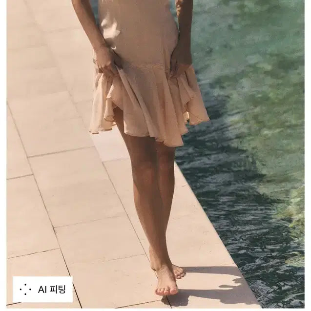 [BUNJANG] Zara Embroidered Camisole Dress / 자라 자수 캐미솔 원피스