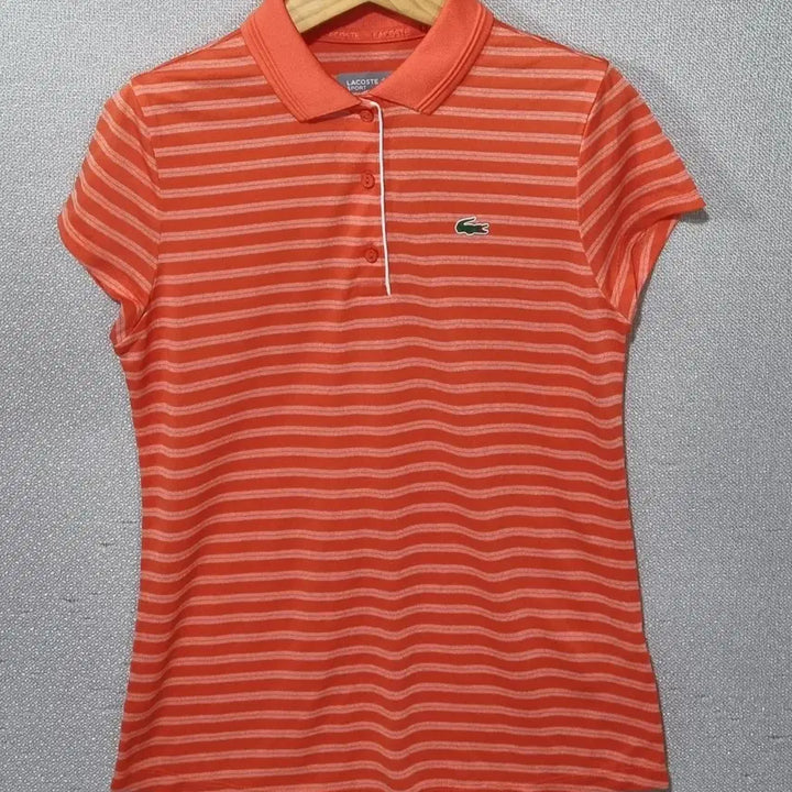 [BUNJANG] Lacoste Orange Functional PK Short Sleeve T-Shirt Size 36 / 36사이즈) 라코스테 오렌지 기능성 PK 반팔티