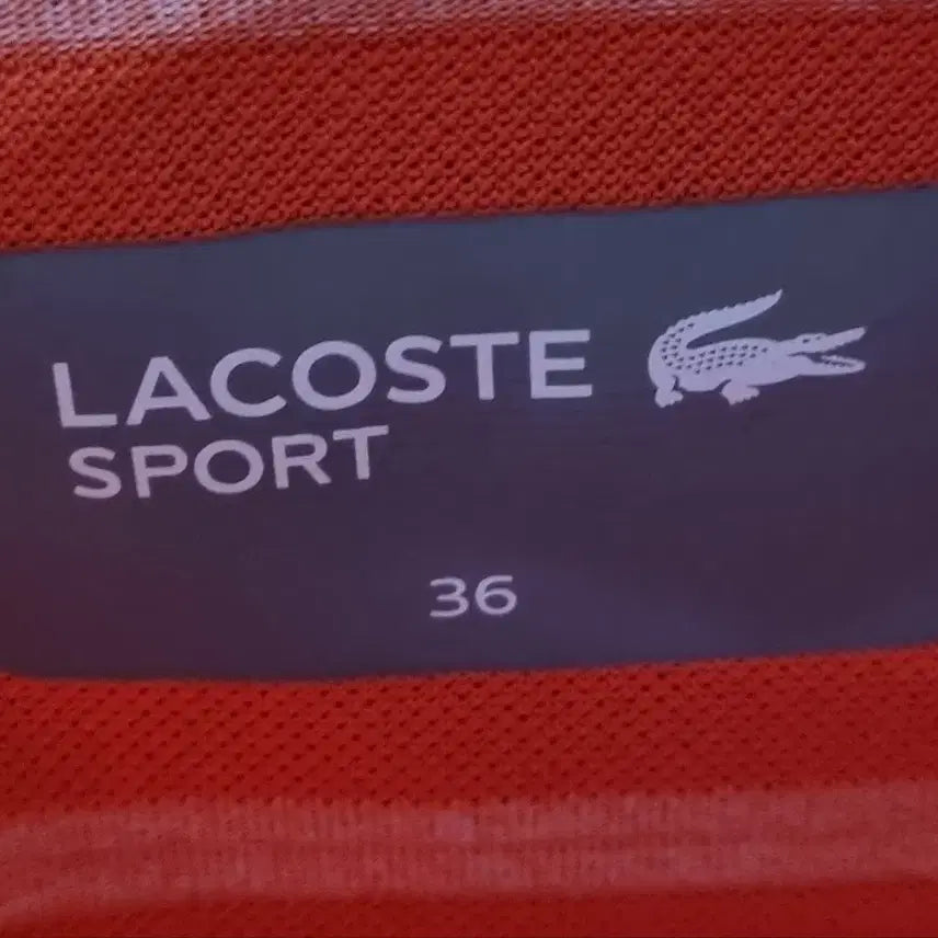 [BUNJANG] Lacoste Orange Functional PK Short Sleeve T-Shirt Size 36 / 36사이즈) 라코스테 오렌지 기능성 PK 반팔티
