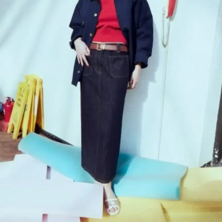 [BUNJANG] The Aperture Denim Long Skirt Size S / 디애퍼처 데님 롱 스커트 s사이즈