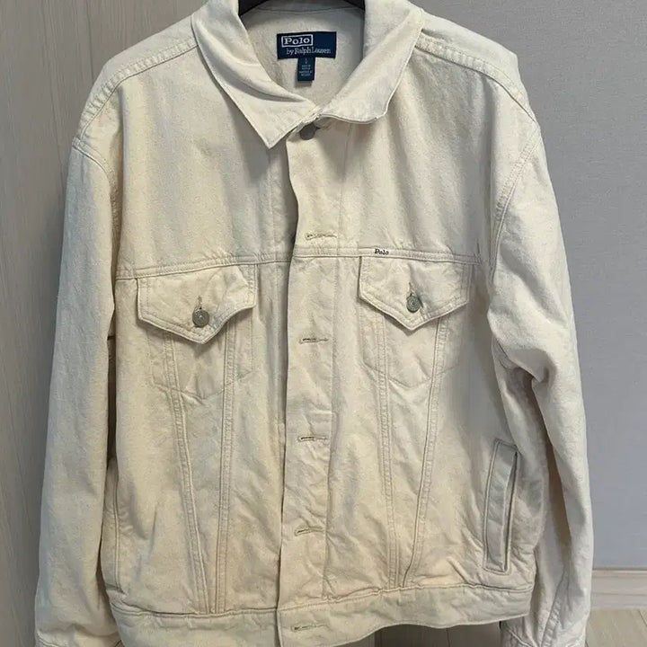 [BUNJANG] Polo Ralph Lauren Ivory Trucker Jacket L / 폴로 랄프로렌 아이보리 트러커 L