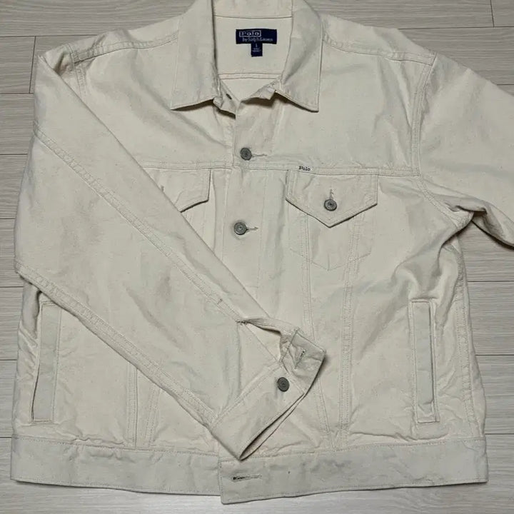 [BUNJANG] Polo Ralph Lauren Ivory Trucker Jacket L / 폴로 랄프로렌 아이보리 트러커 L