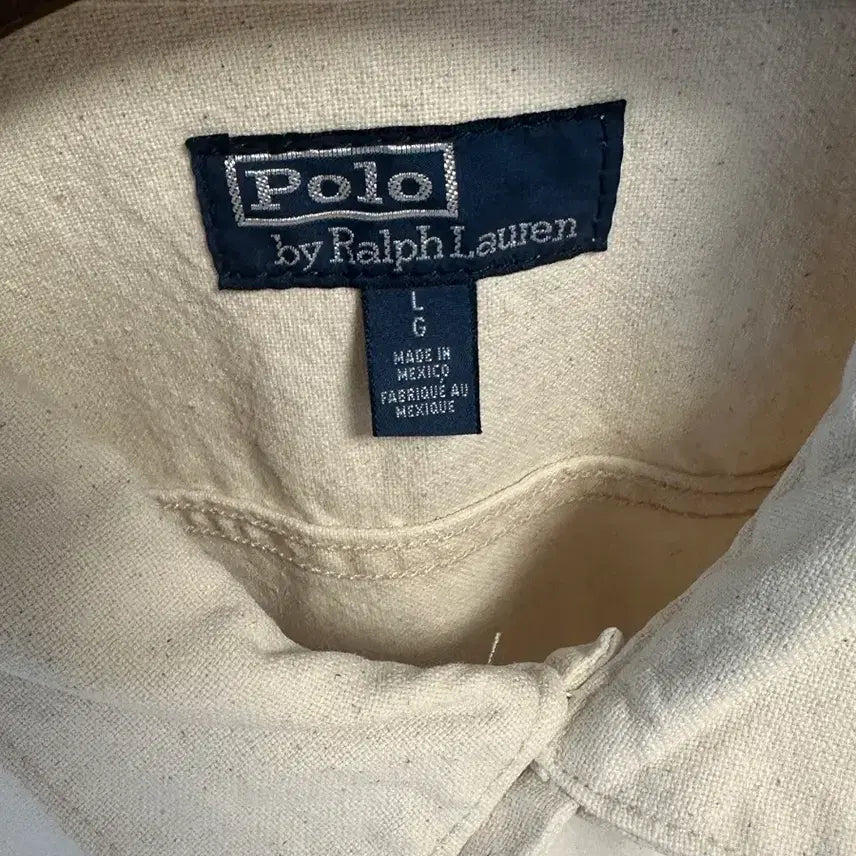 [BUNJANG] Polo Ralph Lauren Ivory Trucker Jacket L / 폴로 랄프로렌 아이보리 트러커 L