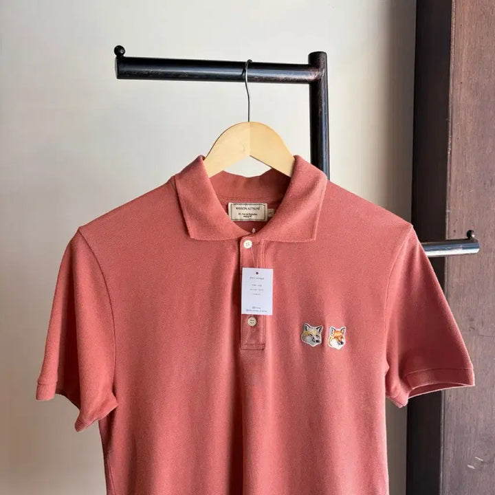 [BUNJANG] Maison Kitsuné Double Fox Head Short Sleeve Polo T-Shirt / 16918 - 메종키츠네 더블 폭스 헤드 반팔 카라티