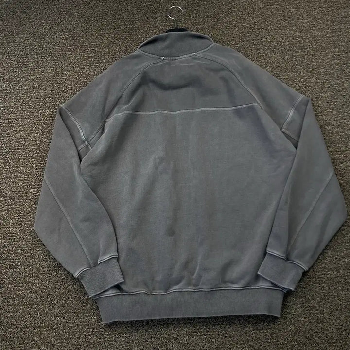 [BUNJANG] HDEX Charcoal Half-Zip Sweatshirt / 에이치덱스 차콜 반집업 맨투맨