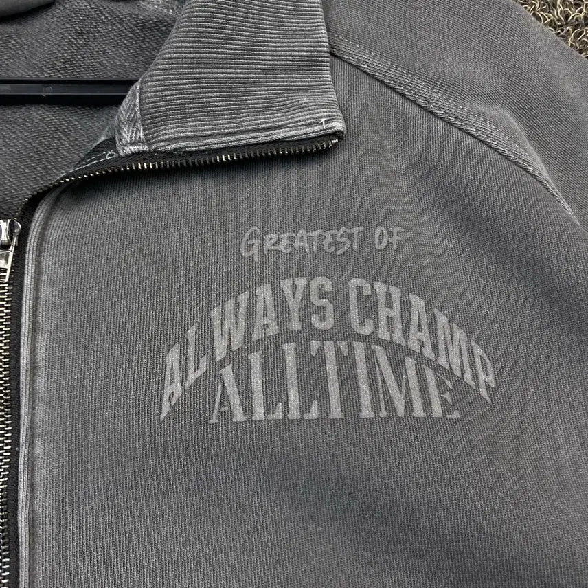[BUNJANG] HDEX Charcoal Half-Zip Sweatshirt / 에이치덱스 차콜 반집업 맨투맨