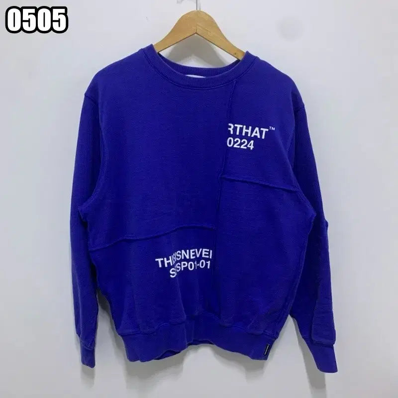 [BUNJANG] thisisneverthat CP Panel Sweatshirt Blue / M 디스이즈네버댓 CP 패널 맨투맨 블루