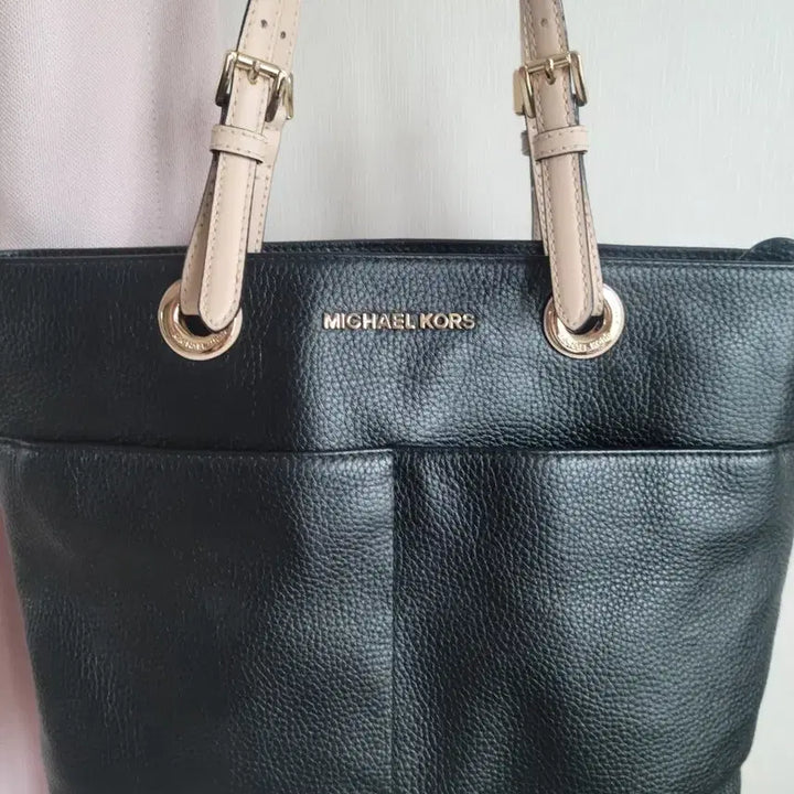 [BUNJANG] Michael Kors Black Leather Tote Bag / 마이클코어스 블랙 가죽 토트백