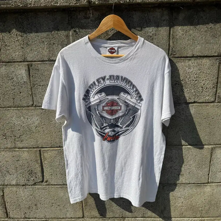 [BUNJANG] 2015 Harley-Davidson Vintage Printing Short Sleeve T-Shirt L / 2015 할리데이비슨 빈티지 프린팅 반팔 티셔츠 L