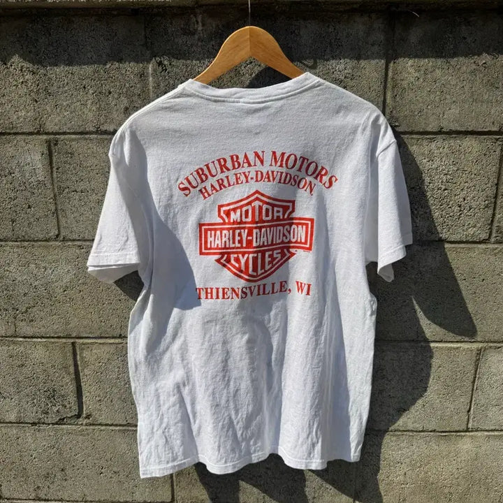[BUNJANG] 2015 Harley-Davidson Vintage Printing Short Sleeve T-Shirt L / 2015 할리데이비슨 빈티지 프린팅 반팔 티셔츠 L