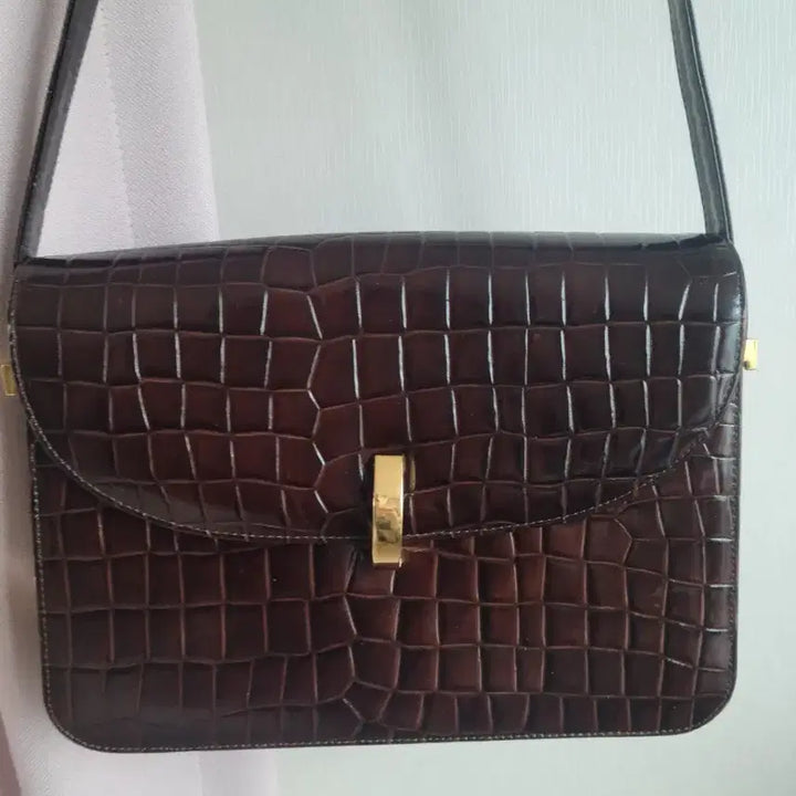 [BUNJANG] Esquire Brown Leather Shoulder Bag / 에스콰이어 브라운 컬러 숄더백