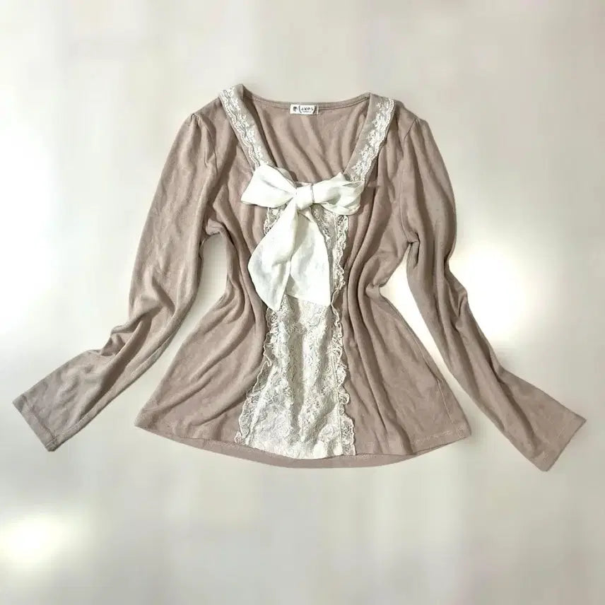 [BUNJANG] Axes Femme Ribbon Lace Top / axes femme 리본 레이스 티