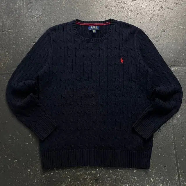 [BUNJANG] Polo Ralph Lauren 90s Cable Knit Sweater / 95 폴로 랄프로렌 신형 꽈배기 니트