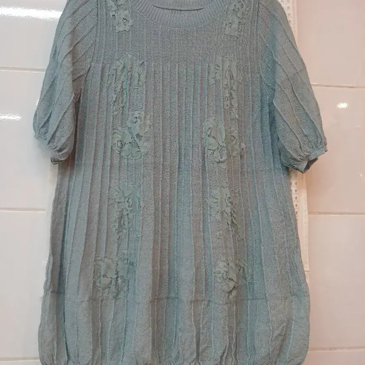 [BUNJANG] Max Mara Cartise Lace Short Sleeve Top / 막스 까르띠지오  레이스 장식 반팔  L