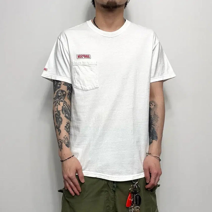 [BUNJANG] Vintage 90s Hanes The Simpsons Logo T-Shirt / 90s Hanes SIMPSON 빈티지 로고 티셔츠