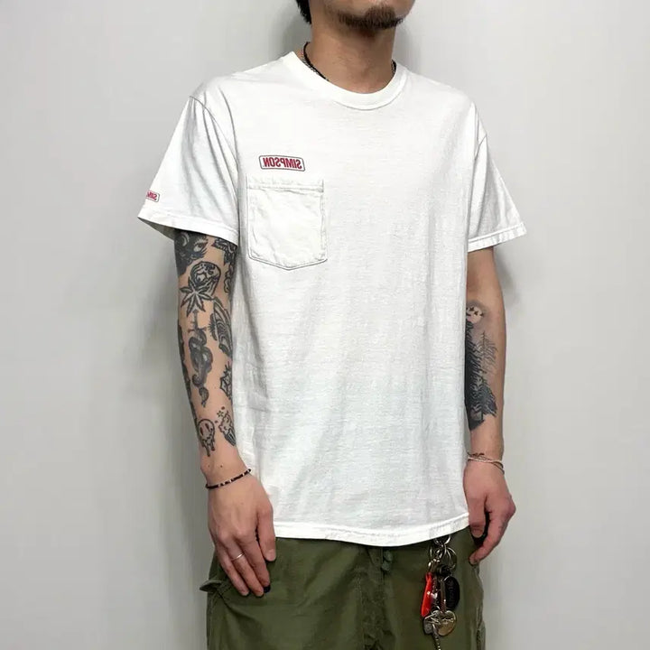 [BUNJANG] Vintage 90s Hanes The Simpsons Logo T-Shirt / 90s Hanes SIMPSON 빈티지 로고 티셔츠
