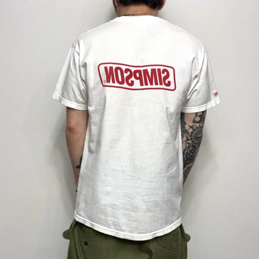 [BUNJANG] Vintage 90s Hanes The Simpsons Logo T-Shirt / 90s Hanes SIMPSON 빈티지 로고 티셔츠