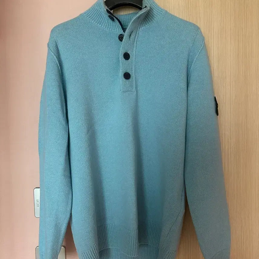 [BUNJANG] Stone Island Lambswool Quarter Zip High Neck Knit / 스톤아일랜드 램스울 쿼터 집 하이넥 니트