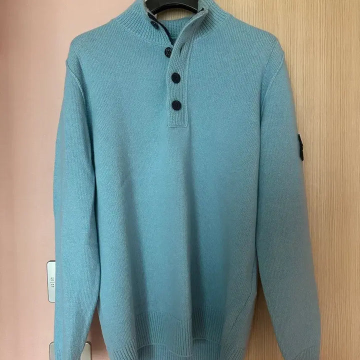 [BUNJANG] Stone Island Lambswool Quarter Zip High Neck Knit / 스톤아일랜드 램스울 쿼터 집 하이넥 니트